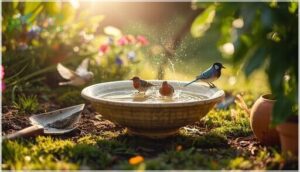 ground birdbaths for larger visiting birds ground birdbaths for larger visiting birds