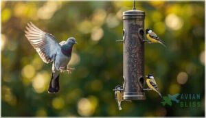 hanging and tube feeders with short perches hanging and tube feeders with short perches