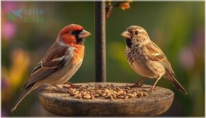 house finch and song sparrow features house finch and song sparrow features