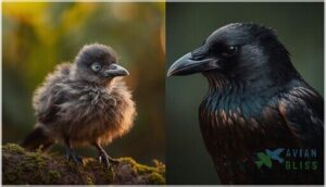 how baby crows differ from adult crows how baby crows differ from adult crows