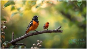 identifying bird species with black and orange colors identifying bird species with black and orange colors