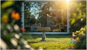keep birdbaths away from reflective glass keep birdbaths away from reflective glass