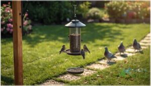 prevent pigeon access to spilled seed prevent pigeon access to spilled seed