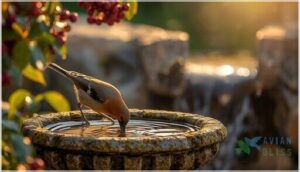 providing water features for cedar waxwings providing water features for cedar waxwings