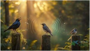 songs, calls, chirps, and whistles songs, calls, chirps, and whistles