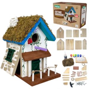 SparkJump Cottage Birdhouse Kit B0DX3R4NYK