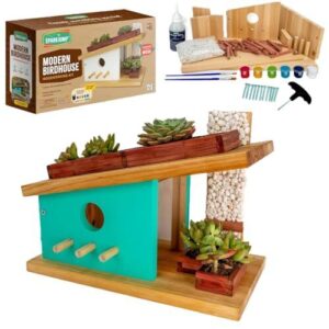 SparkJump Modern Birdhouse Woodworking Kit, B0D7322YVV