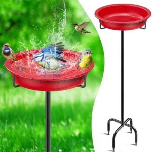 YALINKA 40In Metal Bird Bath B0D79H5X3Q