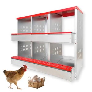 6 Compartment Metal Chicken Nesting B0DRHP4R63