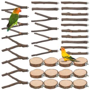 9 PCS Natural Wood Bird B0B74WTPZF