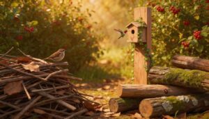 add microhabitats like brush piles, log stacks, and birdhouses add microhabitats like brush piles, log stacks, and birdhouses