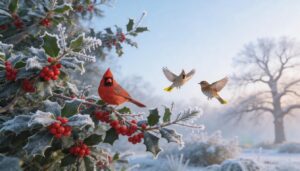 american holly: where christmas birds come year-round american holly: where christmas birds come year-round