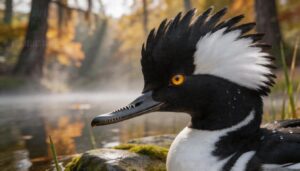 bill shape, sawbill features, and eye color bill shape, sawbill features, and eye color