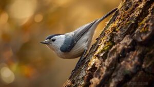 blue-gray back, white face, and underparts blue-gray back, white face, and underparts