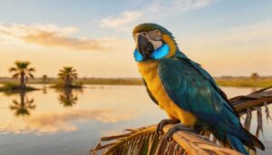 blue-throated macaw in bolivia blue-throated macaw in bolivia