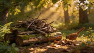 brush piles and fallen branches as extra hiding spots brush piles and fallen branches as extra hiding spots