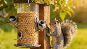 caged feeders for small-bird access caged feeders for small-bird access