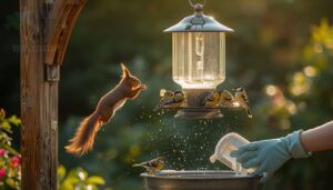 clean feeders and deter squirrels clean feeders and deter squirrels