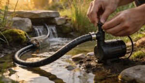 connecting pump, tubing, and spillway connecting pump, tubing, and spillway