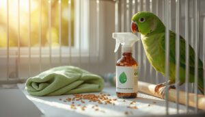 daily spot-cleaning for droppings and food waste daily spot-cleaning for droppings and food waste