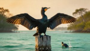 double-crested cormorant double-crested cormorant