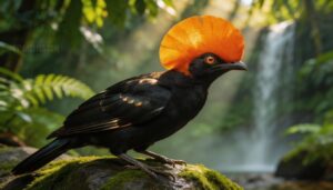 guianan cock-of-the-rock – vivid orange mohawk of south america guianan cock-of-the-rock – vivid orange mohawk of south america