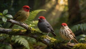 less common red-headed small birds less common red-headed small birds