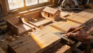 measuring and cutting wood pieces measuring and cutting wood pieces