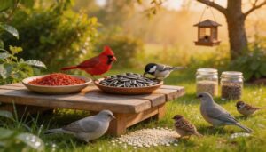 millet, safflower, and striped sunflower seeds millet, safflower, and striped sunflower seeds