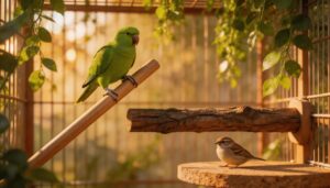 mixing horizontal, angled, and platform perches mixing horizontal, angled, and platform perches