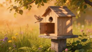 mount and maintain the birdhouse mount and maintain the birdhouse