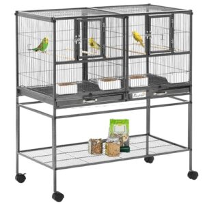 PawHut Divided Breeder Bird Cage B08DZXSJN3