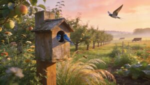 place birdhouses near gardens, orchards, or pasture edges place birdhouses near gardens, orchards, or pasture edges
