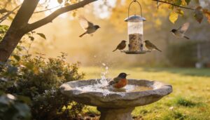 place it 10–15 feet from feeders place it 10–15 feet from feeders