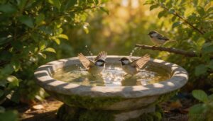 placement near shrubs and partial shade placement near shrubs and partial shade