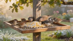 platform feeders for millet and cracked corn platform feeders for millet and cracked corn