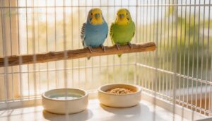 positioning perches away from food and water positioning perches away from food and water