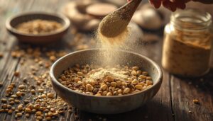 powder vitamins mixed with seed or soft food powder vitamins mixed with seed or soft food