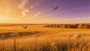 raptors along open fields and ridges raptors along open fields and ridges