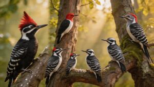 red crest, nape, and facial markings red crest, nape, and facial markings