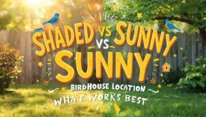 shaded vs sunny birdhouse location shaded vs sunny birdhouse location