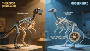 shared skeletal features like the wishbone and hollow bones shared skeletal features like the wishbone and hollow bones