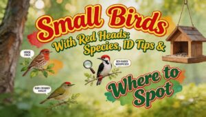 small birds with red head small birds with red head