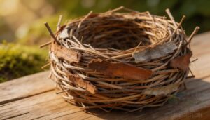 small twigs and bark strips small twigs and bark strips