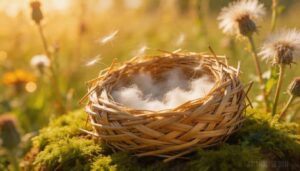 soft dried grass and plant fluff soft dried grass and plant fluff