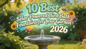 solar powered bird bath fountain