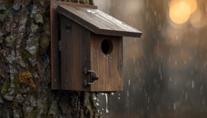 tilting the box forward to deflect rain tilting the box forward to deflect rain