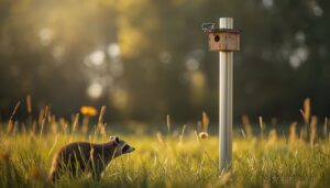 use smooth metal poles instead of wood posts use smooth metal poles instead of wood posts