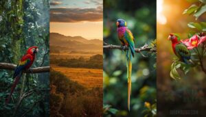 where colorful birds live where colorful birds live