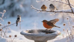 which birds visit winter birdbaths which birds visit winter birdbaths